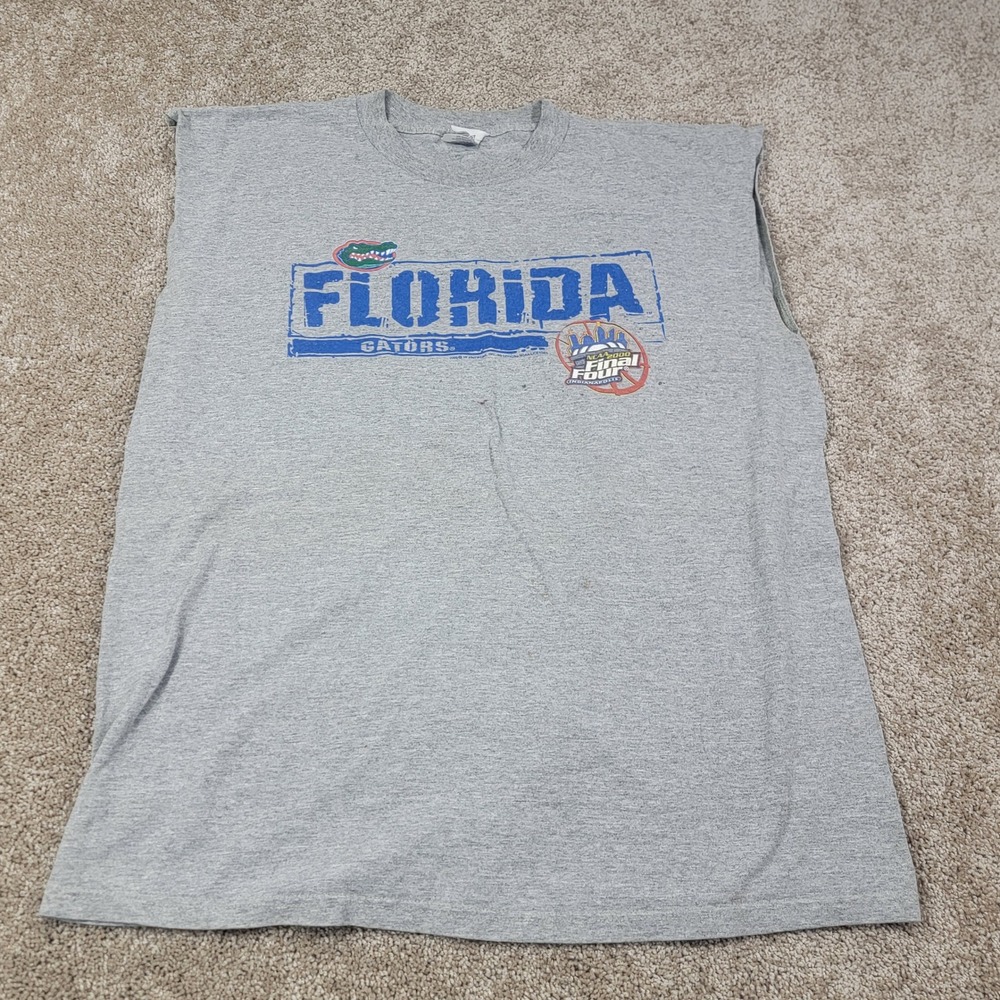 Florida Gators Final Four Sleeveless T-Shirt NCAA Gray Mens XL 2000 Read